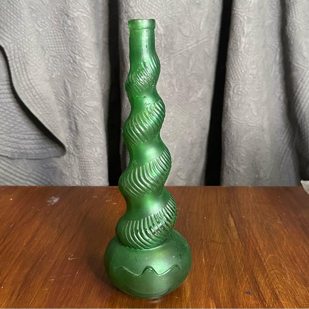 Handmade Recycled Glass Genie Bottle from Spain